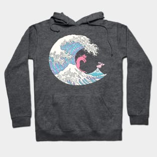 Psychodelic Bubblegum Kunagawa Surfer Cat Hoodie